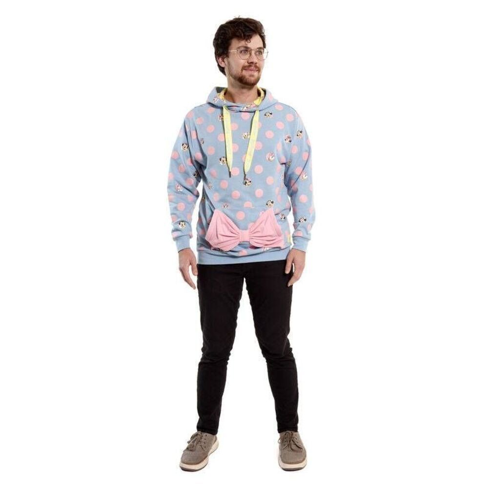 NWT Loungefly Disney Minnie Mouse Medium Pastel Polka Dots French Terry Hoodie - Picture 14 of 15
